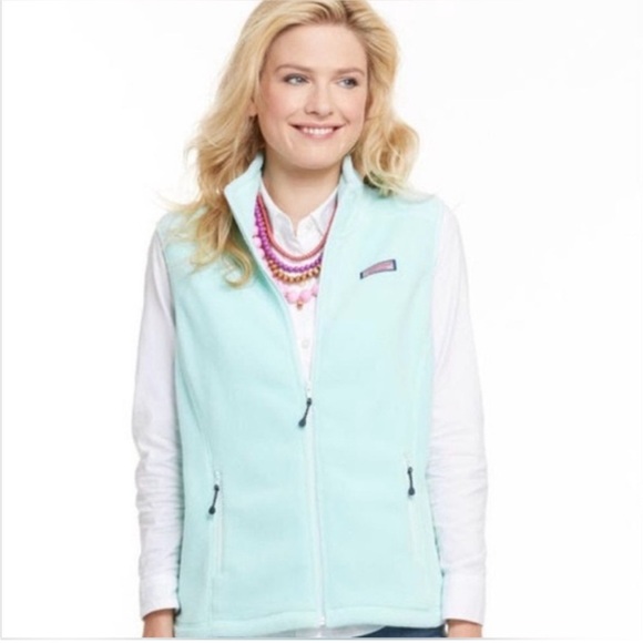 Vineyard Vines Westerly Fleece Vest Crystal Blue - Picture 3 of 12